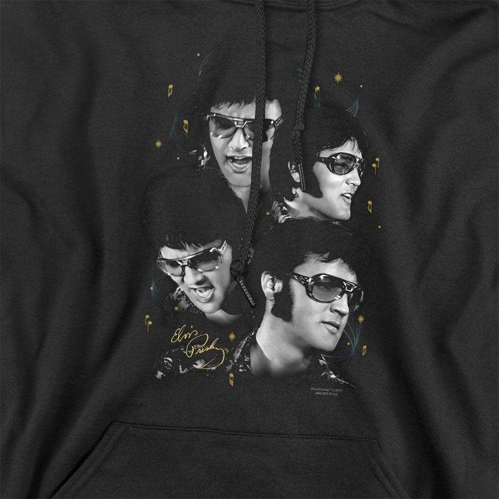 Elvis Presley Unisex Adult Faces Hoodie