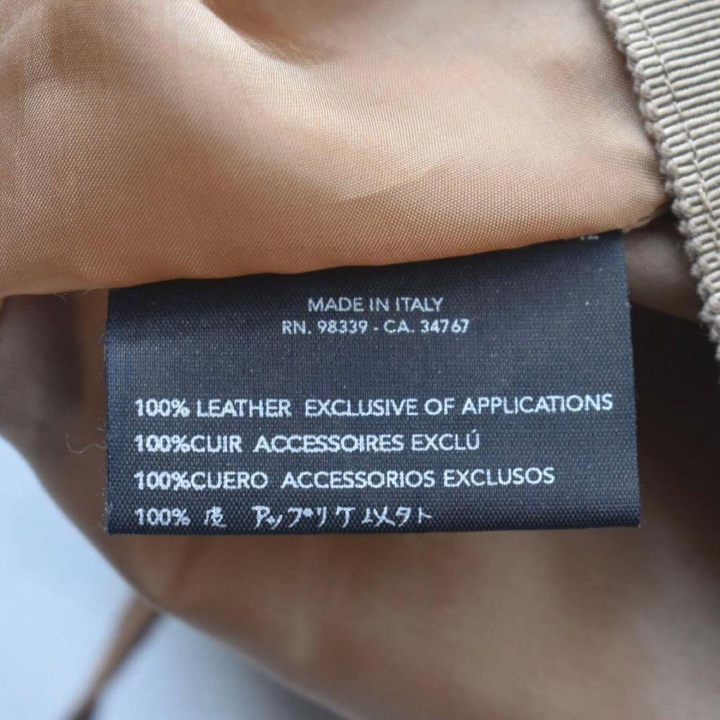 Used 00s PRADA archive Miuccia Period Made in Italy Nappa Leather Leather Pants 46 Camel Genuine Leather Ribbon Belt