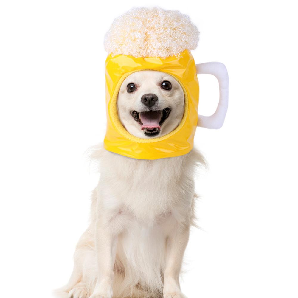 Pet Hood Cute Dog Teddy Dress Up Sunflower Cat Headgear Wig Cat Hat