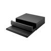 Yamazaki Jitsugyo [Completed Product, Only the Stopper Needs To Be Installed] Two-way Kitchen Appliance Bottom Drawer & Sliding Table Black