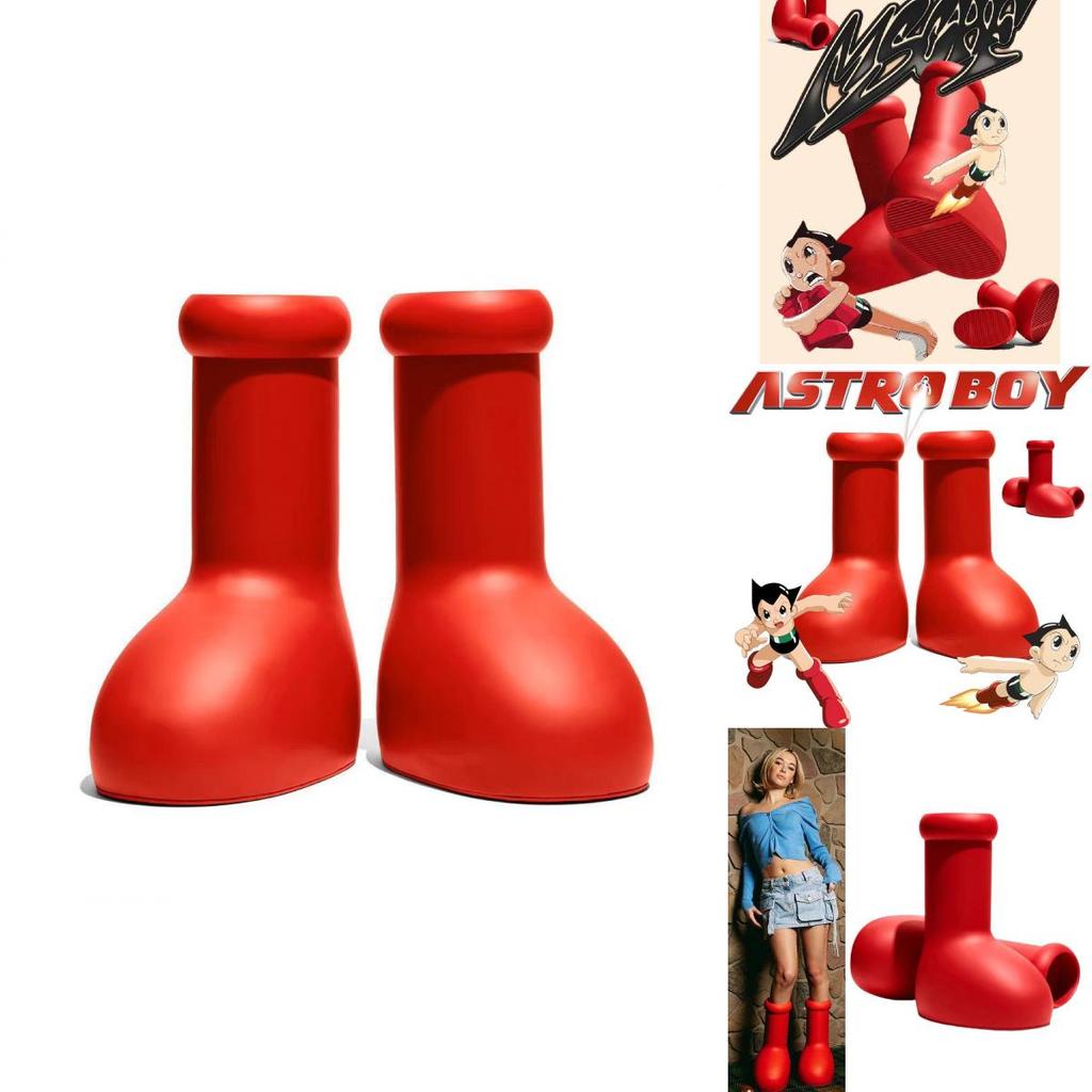 Velké červené boty Autentický kreslený design
