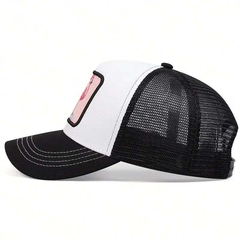 Net Baseball Stitching Embroidered Patch Flamingo Neutral Gender Women Men For Caps Spring Summer Outdoor Sunscreen Hat Adjustable Casual Trucker