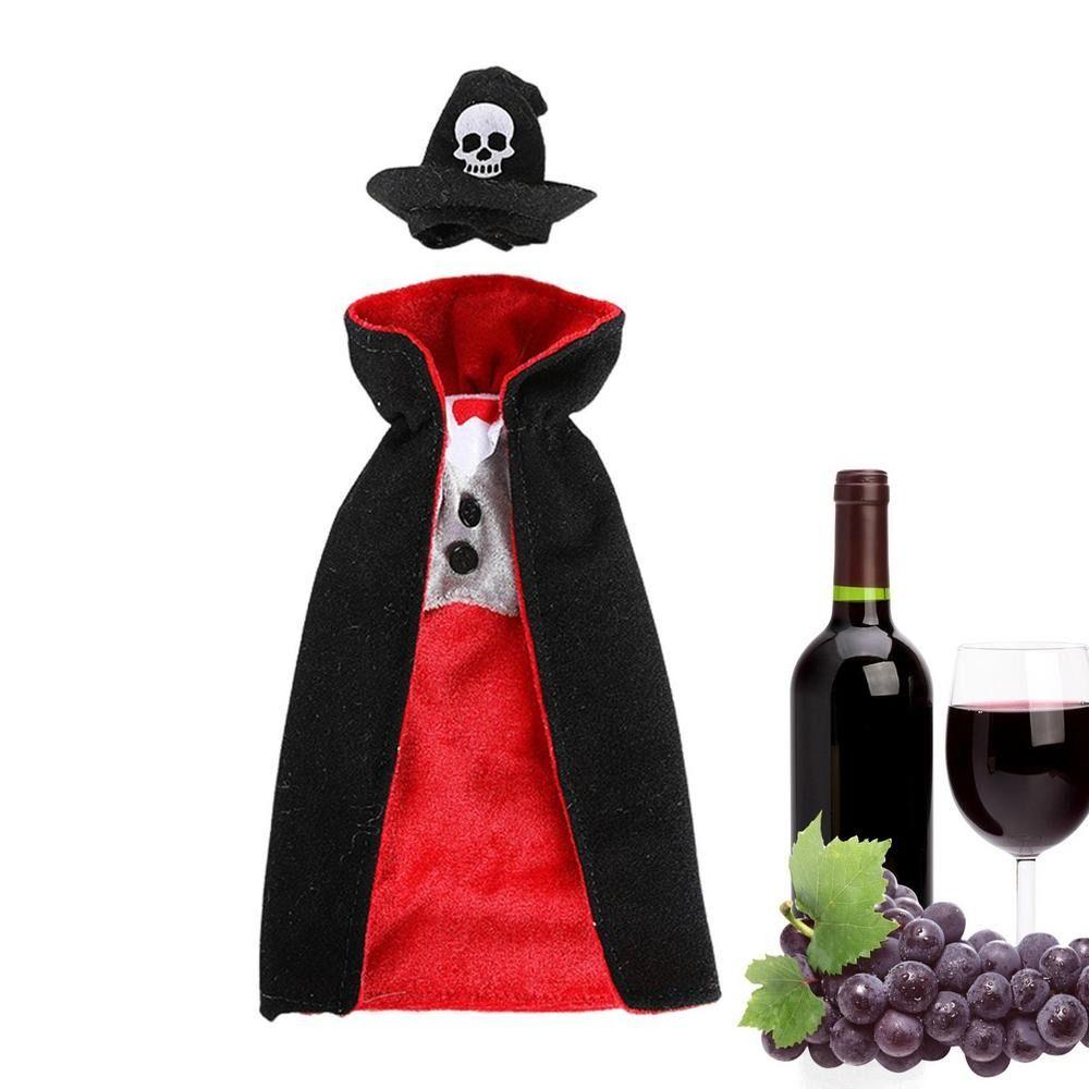 Cloth Art Cloak Wine Bottle Covers Funny Red Wine Bottle Bag  Party Decor