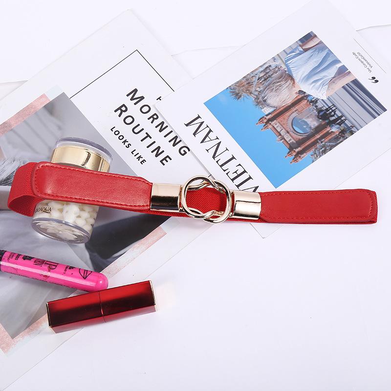 New Buckle Elastic Belt Waist Seal Temperament Versatile Retro Belt Buckle Women's Belt