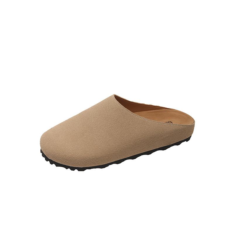 

Удобная повседневная обувь на платформе, полутапочки с сумкой на голову, матовые туфли Boken 2024, зимняя одежда, мягкая подошва, одинарные туфли, женская обувь 35