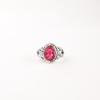 Handgjord ring med rosa rubelit ädelsten 925 sterlingsilver smycken för present RR-8-12