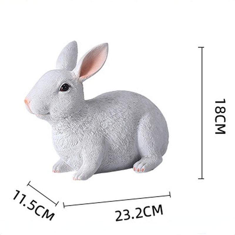 Vintage Easter Bunny Decor Spring Easter Bunny Figurine Decoration Farmhouse Bunnies Rabbit Figurine Statue Home Decor.