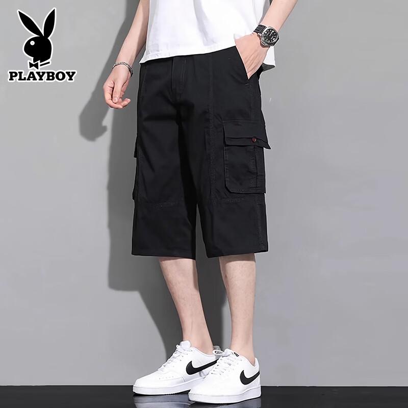 PLAYBOY Men s Summer Casual Cargo Shorts 3XL