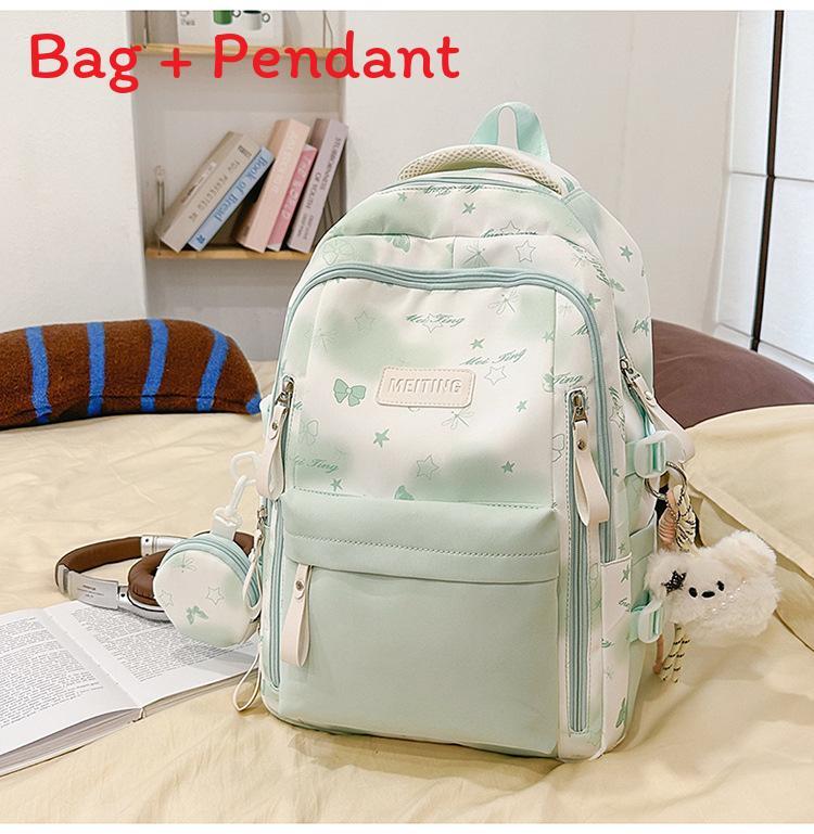 Jugendlicher Schmetterlings-Rucksack für die Schule mit Nylon und Laptop-Fach