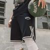 Li-Ning Badfive Series Logo Letter Color Block Quick-Dry Straight Basketball Shorts Men Shorts Black AAPT033-3