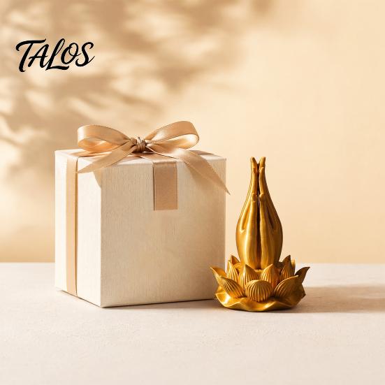 3D Printed Buddha Hand And Lotus Flower Ornament, Lotus Base Buddha Hand Statue, Chinese Style Zen Decoration for Home Office Tea Room Decor