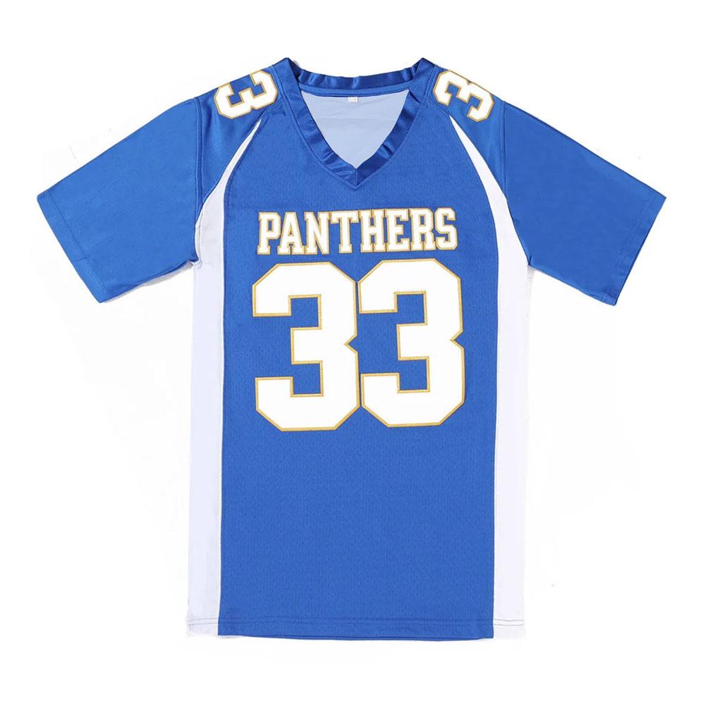 Tim Riggins Panthers Koszulka Piłkarska FridayNight Lights Koszulki Męskie Damskie V-Neck Krótki Rękaw Siateczkowa Koszulka Sportowa Niebiesko-Biała Koszulka