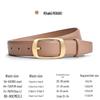 Women's Genuine Leather Versatile Black & Brown Decorative Belt for Jeans