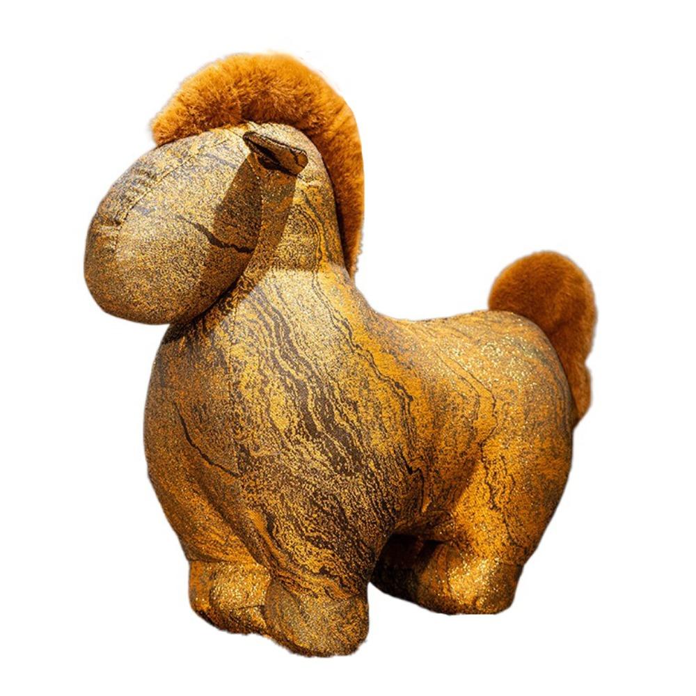 

With sequins Horse Plush Doll Mascot Dolls Zodiac Pony Figurine Stuffed Horse Toy Festive Decor