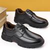 In Winter, the Elderly Low-top Velvet Warm Father Lace-up Casual Men's Shoes Father Leather Shoes