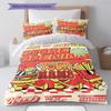 Burger Run Menu Custom Name Pattern Bedding Quilt Set Quilt Cover Pillowcase Home Birthday Gift(1 * duvet cover + 2 * pillowcase, without core)