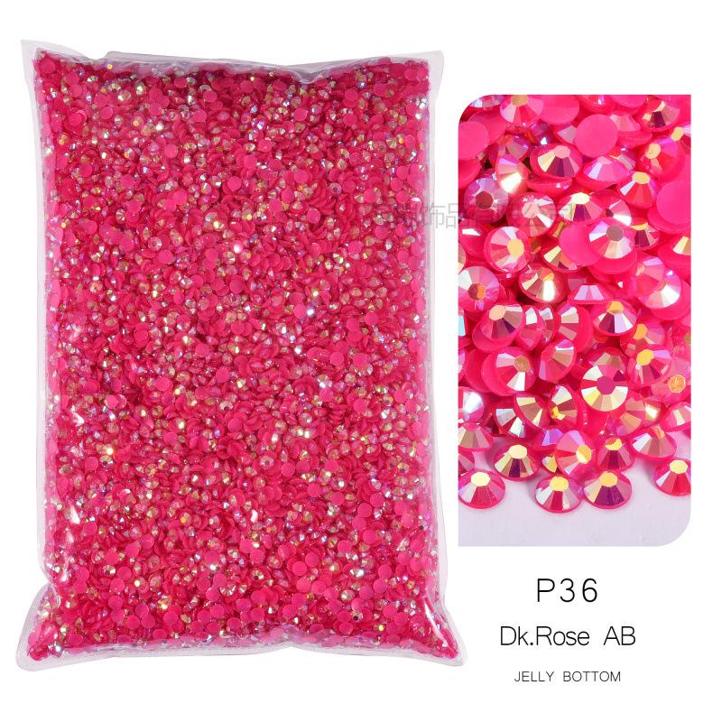 Jelly Resin Flat-Bottomed Diamond, Nail Art Beauty, Mobile Phone Case Decorative Rhinestone Diy Decorative Clothing Accessories