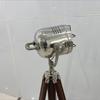 Spotlight Chrome Finish Floor Lamp Searchlight Polish Wood Tripod Home Décor Corner Lamps