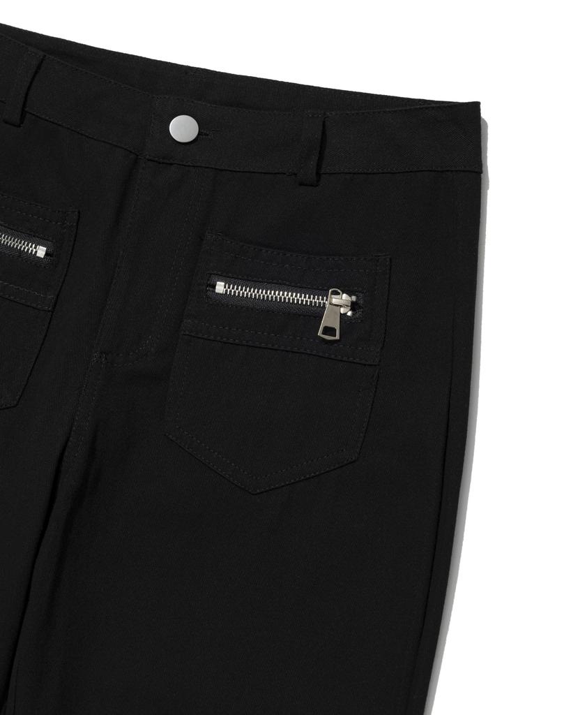 MOAA Double Pocket Zipper Flare Pants