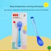 Baby 3Pcs/Set Flatware Feeding Spoon Safety Temperature Change Plastic Baby Spoons Toddler Flatware Small Toddlers Utensils