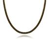 HipHop Black Crystal Iced Out Cubic Zirconia Tennis Necklace For Women 18K Gold Plated Hippie Bridesmaid Jewelry