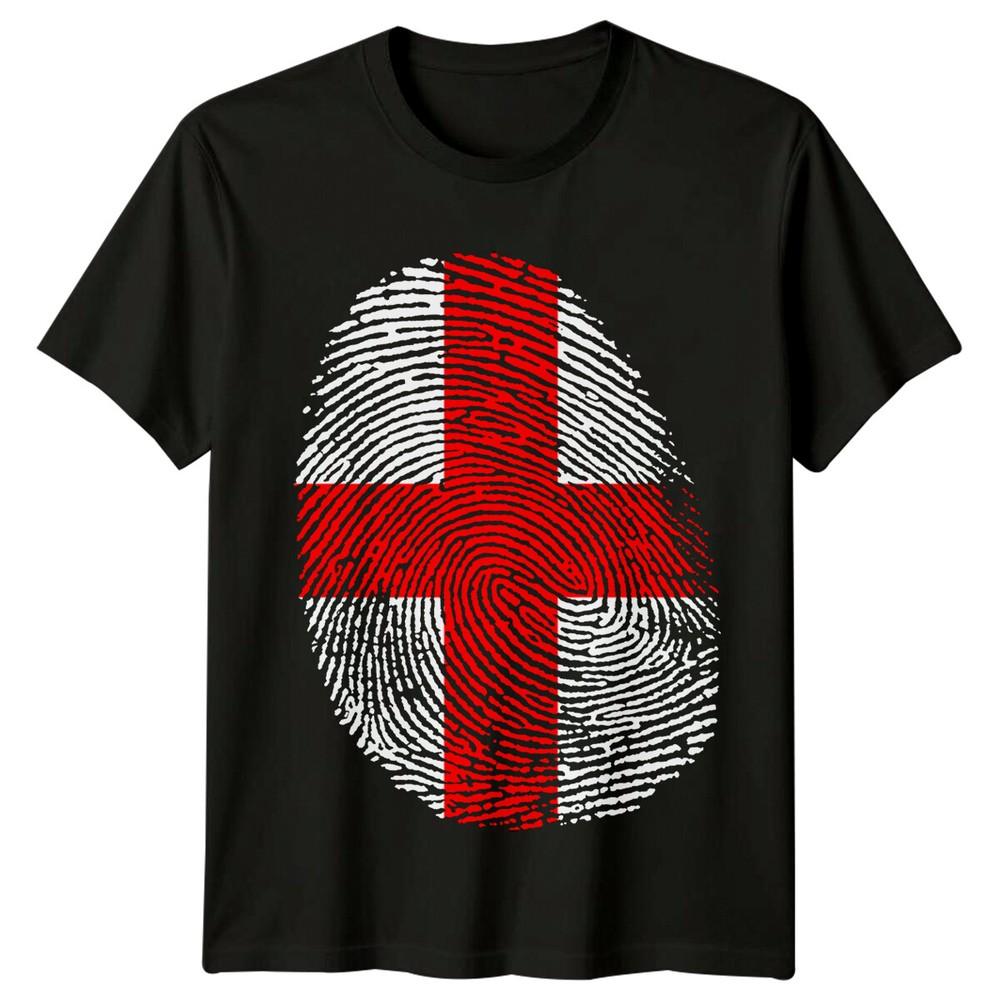 

England Flag Fingerprint Mens TShirt British Pride Tee Unisex T-Shirt XXXXL