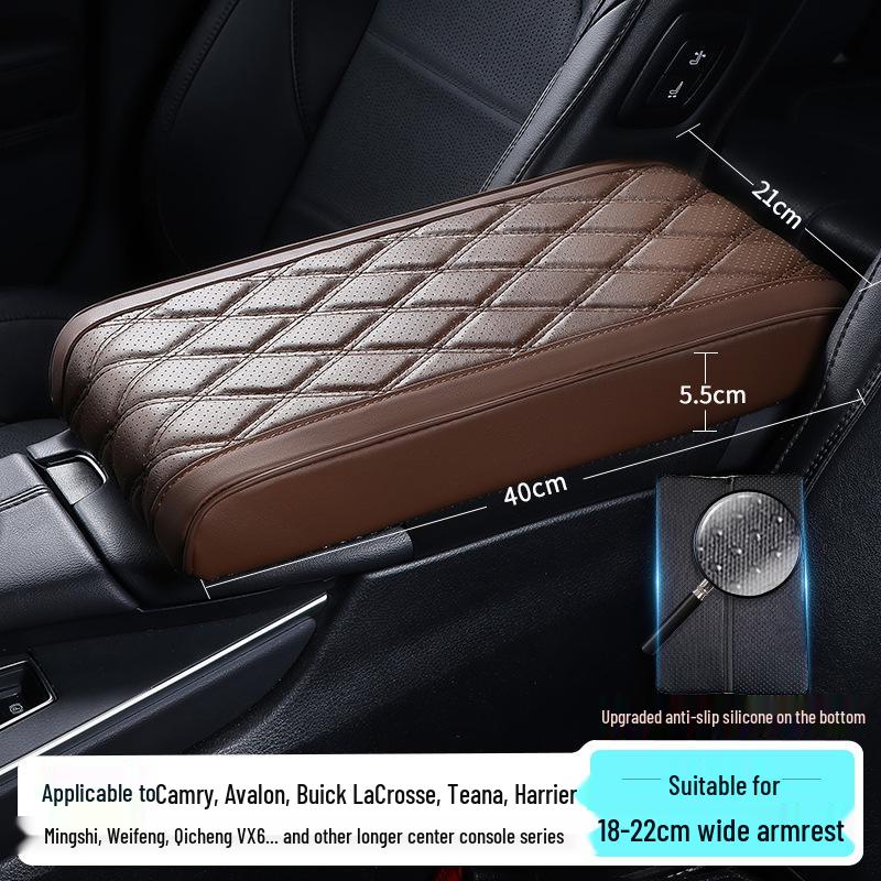 

Extra Long 40cm Armrest Box Pad for Avalon/Camry - Heightening Pad with Tissue Box Holder