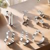 6Pcs Christmas Biscuits Mold Santa Claus Snowflake Christmas Tree Sugar Cookies Baking Tool Stainless Steel Cutting Mold Set