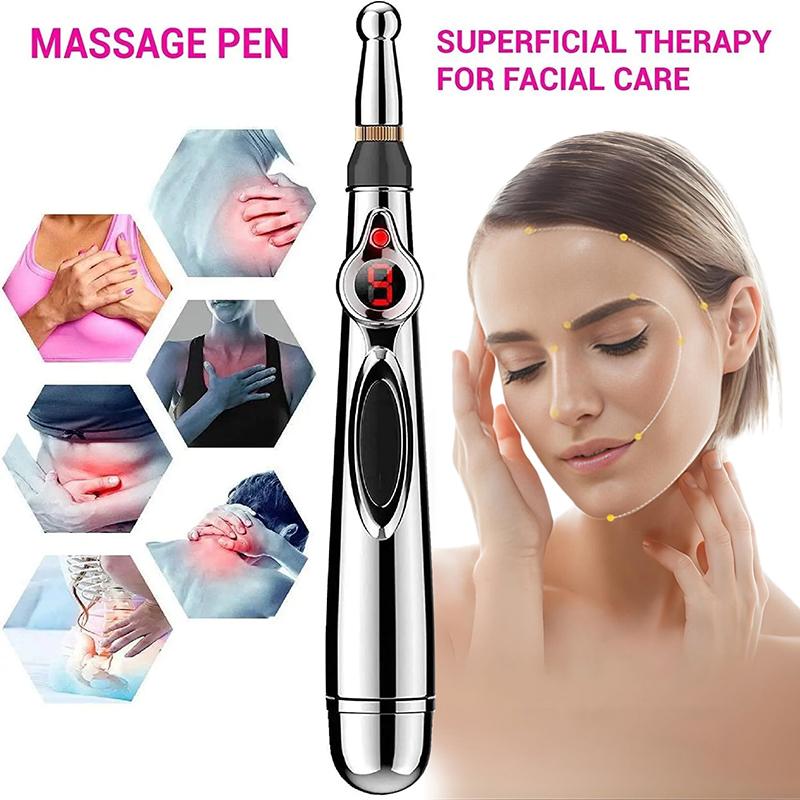 Electronic Acupuncture Point Massage Pen Multi-Function Meridian Press Energy Therapy Power Pen Pain Relief Tool