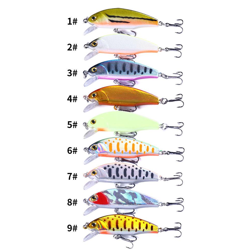 1pcs Minnow Fishing Lures 3D Eyes Artificial Hard Bait 5cm 3.1g Pesca Sinking Wobbler Crankbaits Carp Bass Tackle