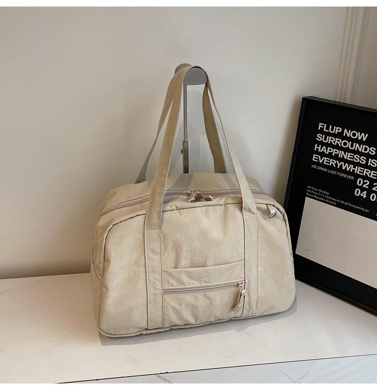 School bag niche light travel bag large capacity leisure Korean fitness bag solid color versatile backpack simple commuter tote bag