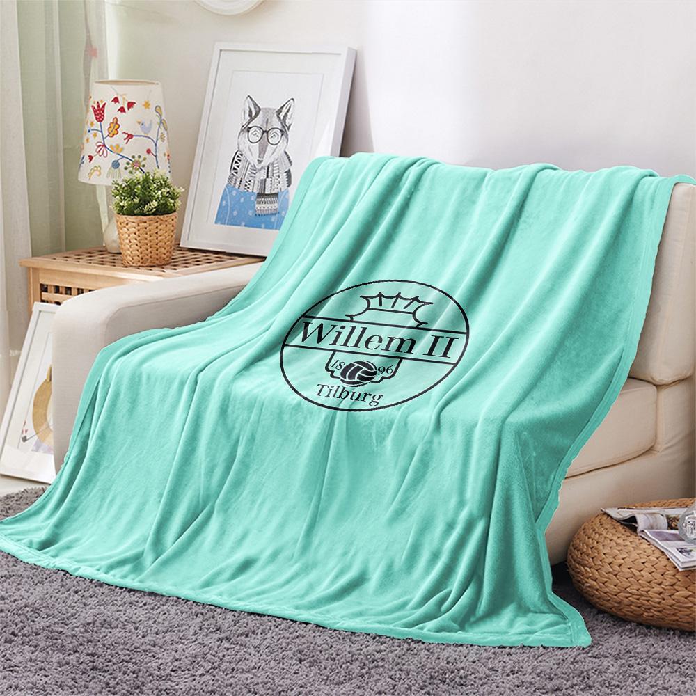 Football Club William II  Print Flannel Blanket, High quality Comfortable for All Seasons, Home Decor, Warmth and Comfort
