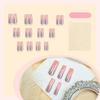 24Pcs Long Square French Gradient False Nail Set Press On Nail Professional Manicure Nail Art For A Stylish Look