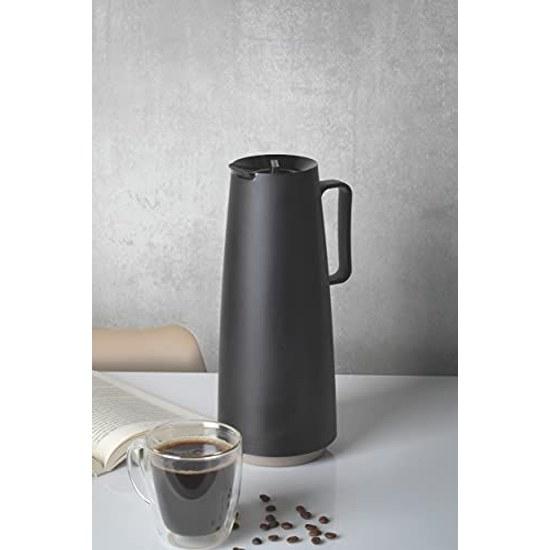 Tramontina Thermal Carafe Tabletop Pot Capacity 1L Black Vacuum Bottle Stylish Lightweight Insulation Power Lasting 24 Hours Large Made Brazil