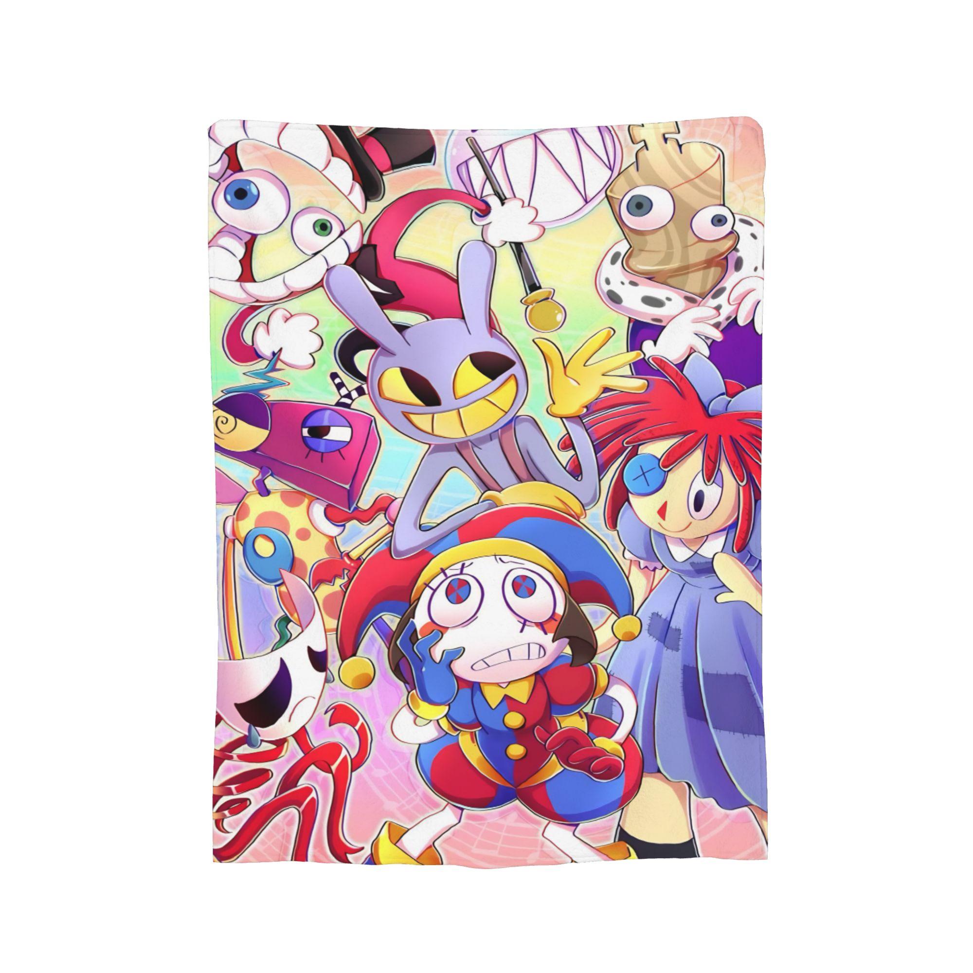 

The Amazing Digital Circus Blanket Flannel Spring Autumn Portable Warm Throw Blanket for Home Office Rug Piece 75x90cm