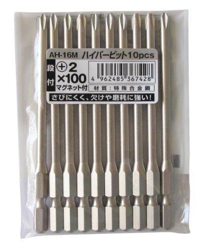 

ANEX AH-16M Hyper Bit, with Tiers, 0.08 x 0.18 inches (4.5 x 100 mm), 10 Pieces