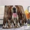 1 pièce Couverture en flanelle avec imprimé Basset Hound, Haute qualité Confortable pour toutes les saisons, Décoration intérieure, Chaleur et Confort, Parfait pour les cadeaux