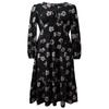 Sancai Plus Size V-Neck Floral Long Dress