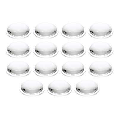 PATIKIL 15pcs 38mm Diameter Flat Convex Lens 9.7mm Height Acrylic LED Optical Convex Lens