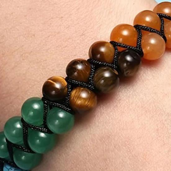 Braided Bracelet Bohemia Style Colorful Handmade Design Adjustable Size Bracelet Symbolic Meaning Wristband