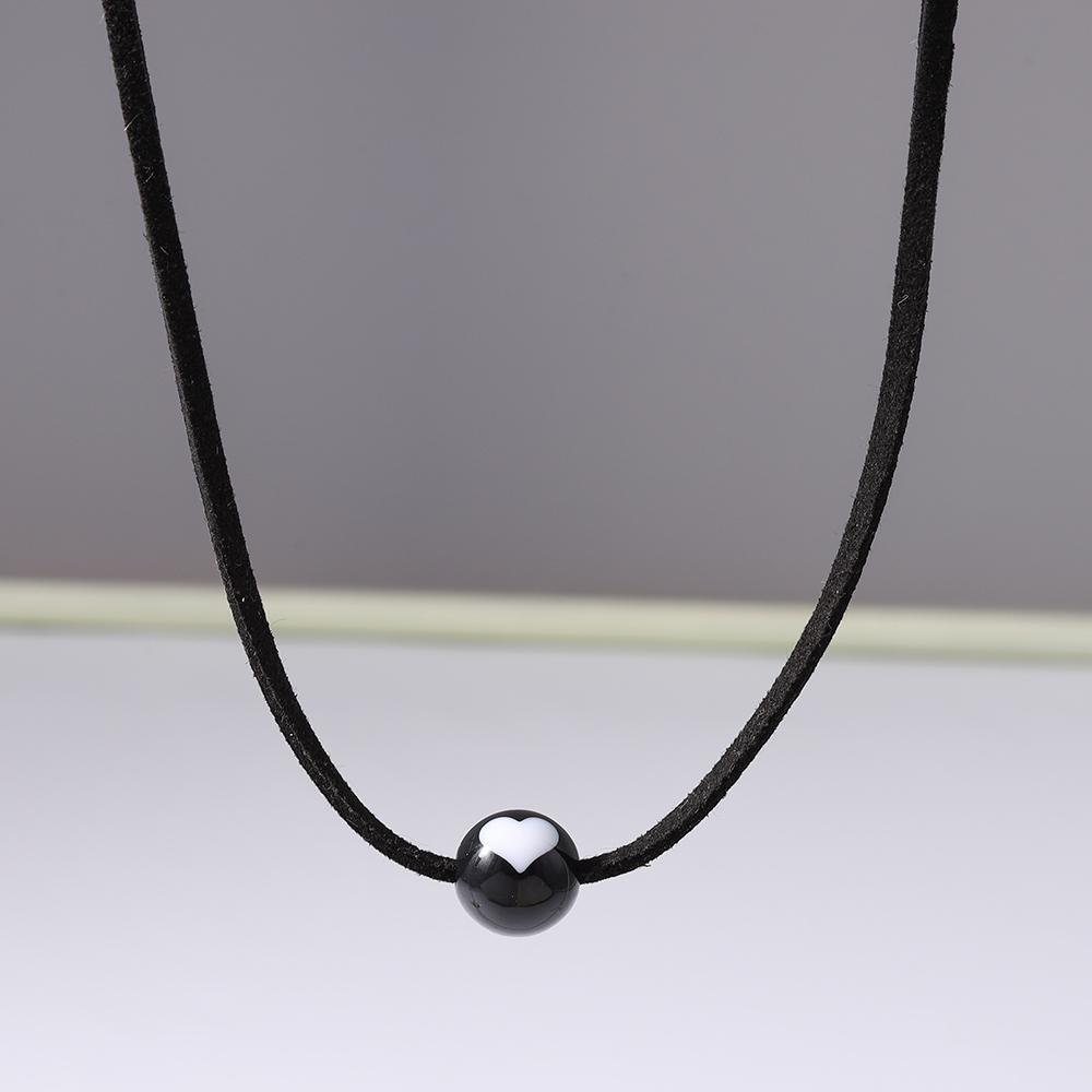 Cool Gothic Black Cross Pendant Necklace for Women Men Love Heart Leather Rope Necklaces Streetwear Hip Hop Punk Jewelry Gifts