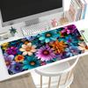 Pastel Flower Large Desk Mat Non Slip Gaming Mouse Pad Stitched Edge Colorful Floral Keyboard Mat For Pc Laptop Office Desktop