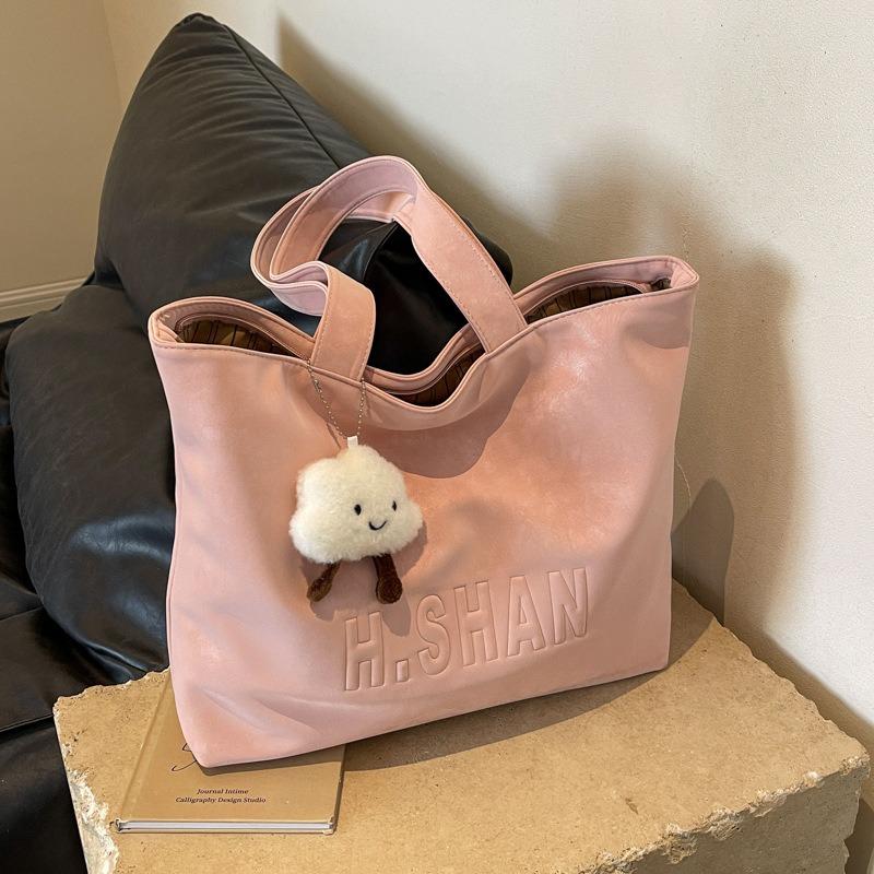 Large-capacity Commuter Tote Bag Women's New Fashion Temperament Handbag Simple Casual Shoulder Messenger Bag