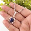 Oval Sodalite Stone 925 Sterling Silver Anniversary Gift Artisan Boho Pendant PP-6-20
