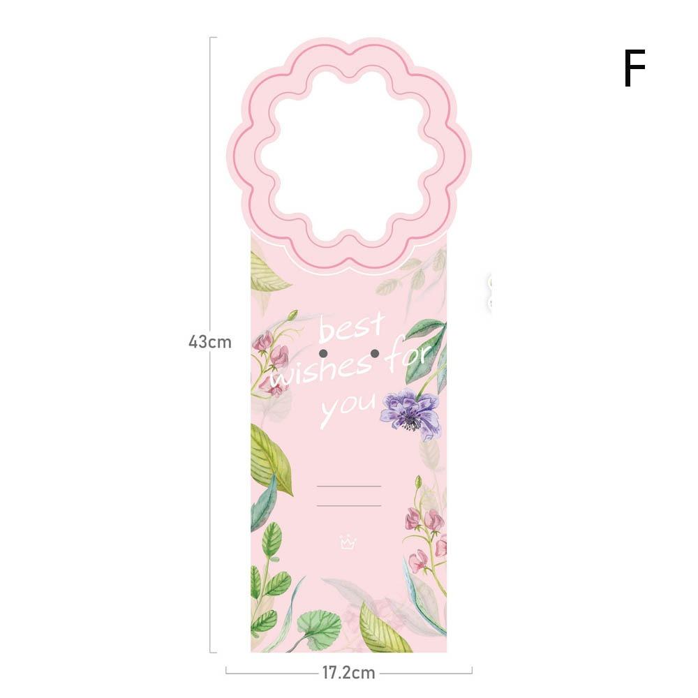 5pcs Carnation Flower Card Handheld Flower Insert Bag New Flower Tote Bag  Teachers' Day