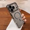 Plating Shockproof Transparent Case For iPhone 17 Air 16 15 14 13 12 Pro Max Anti Shock Proof Magsafe Wireless Charge Full Cover