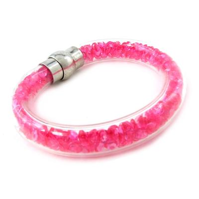 [M4165] - Designer Bracelet 'Joyaux' Fuschia (5.5 Cm - 1 Cm)