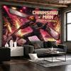 Chainsaw Man Wall Tapestry Aesthetic Wall Hanging Printed Fabric Blanket Decorative Tapestries For Bedroom Living Room Home Decor