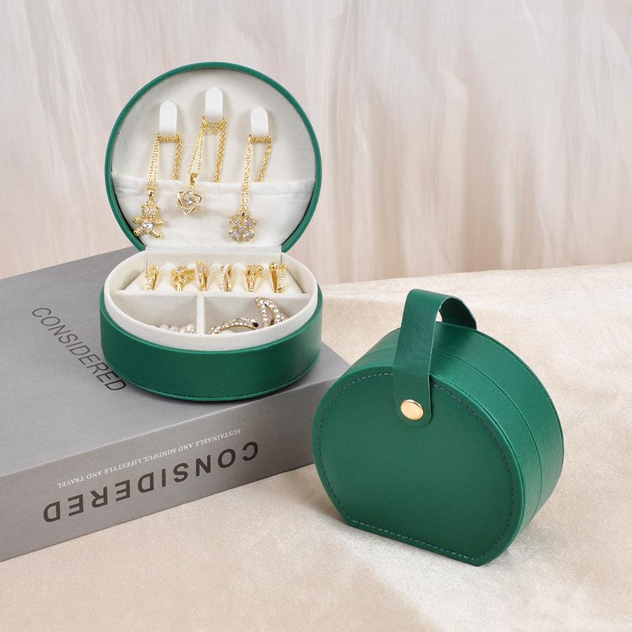 2026 New Necklaces, Rings, PersonalizedGift Semicircular Portable Jewelry Box, Jewelry Storage Box,Used To Store Earrings,Rings