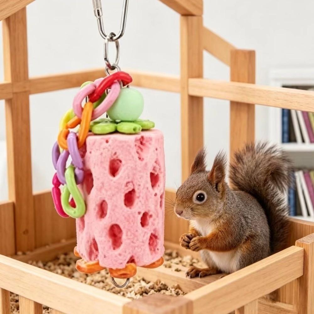 Interactive Hamster Grinding Stone Hanging Birds Grinding Perch Funny Parrot Chewing Toys  Hamster